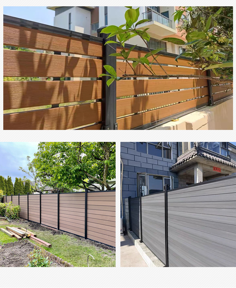 KW301 Outdoor garden wood plastic fence anti-corrosion and moisture-proof