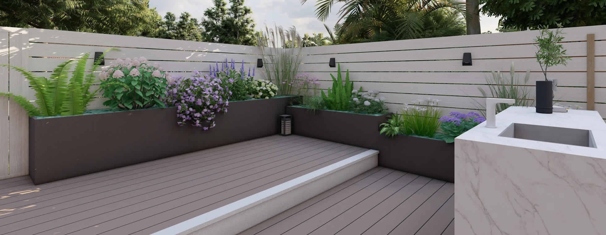 KINWPC (Wood Plastic Composite) decking, fencing