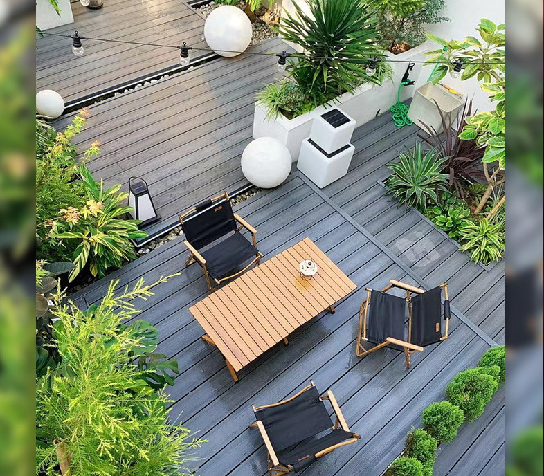 KW107 Terrace anti mold second-generation co extruded outdoor solid wood plastic flooring