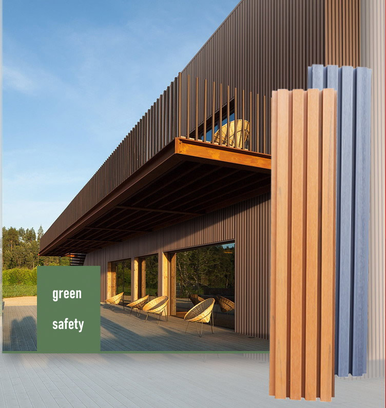 KW203 plastic wood great wall board courtyard grille co extruded fence board