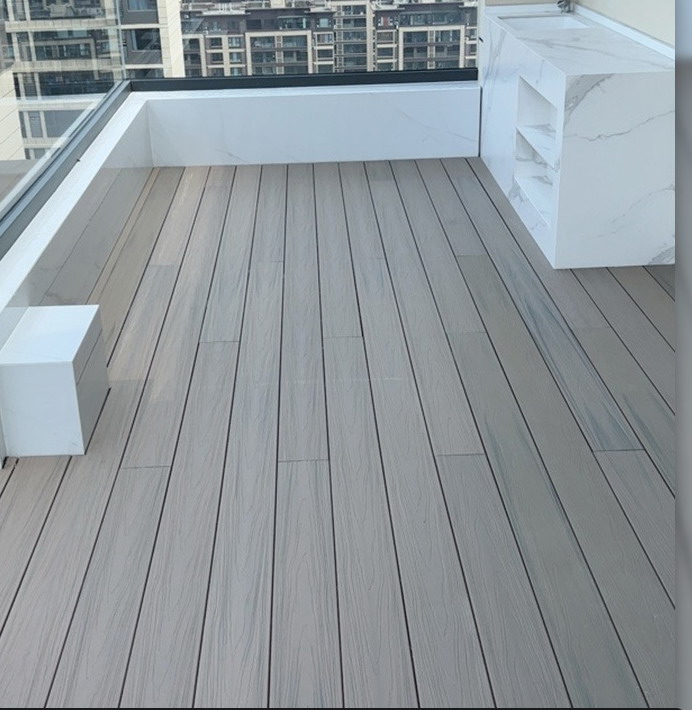 KW109 Villa balcony terrace second-generation co extruded solid plastic wood flooring
