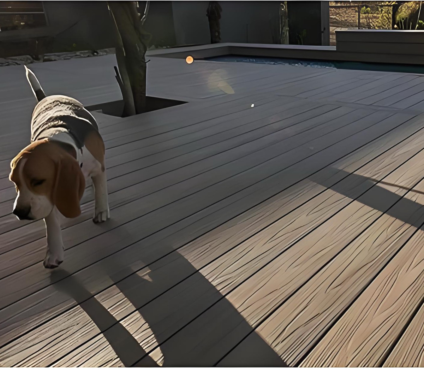 KW110 Outdoor balcony terrace anti-corrosion solid plastic wood flooring