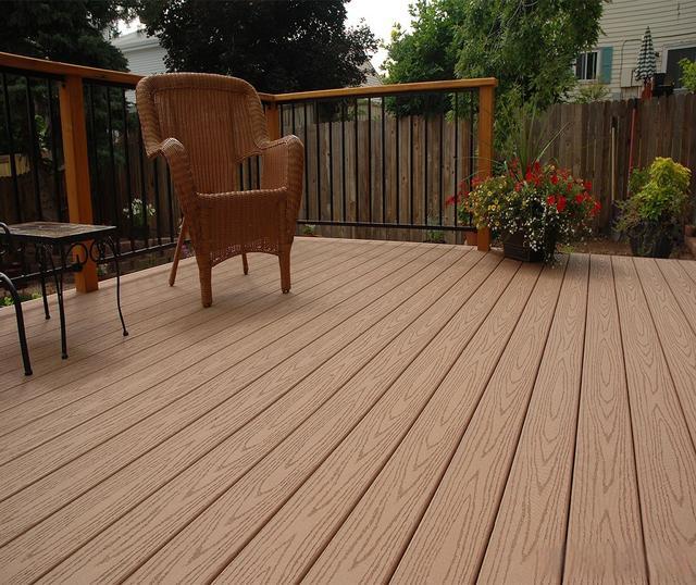 KW110 Solid co extruded plastic wood flooring for courtyard balcony
